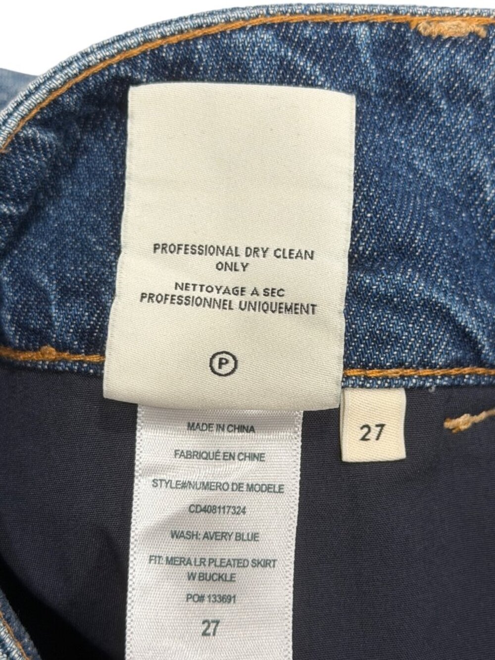 Alice + Olivia Jeans Womens Size 27 Pleated Denim Mini Skirt Blue Denim - Picture 7 of 7